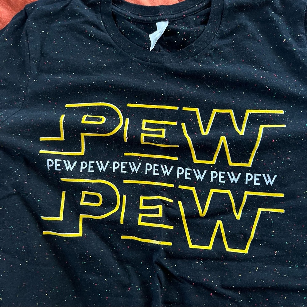Star Wars Disney Pew Pew Pew Speckled T-shirt